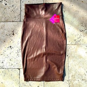 Spanx Faux Leather Pencil Skirt